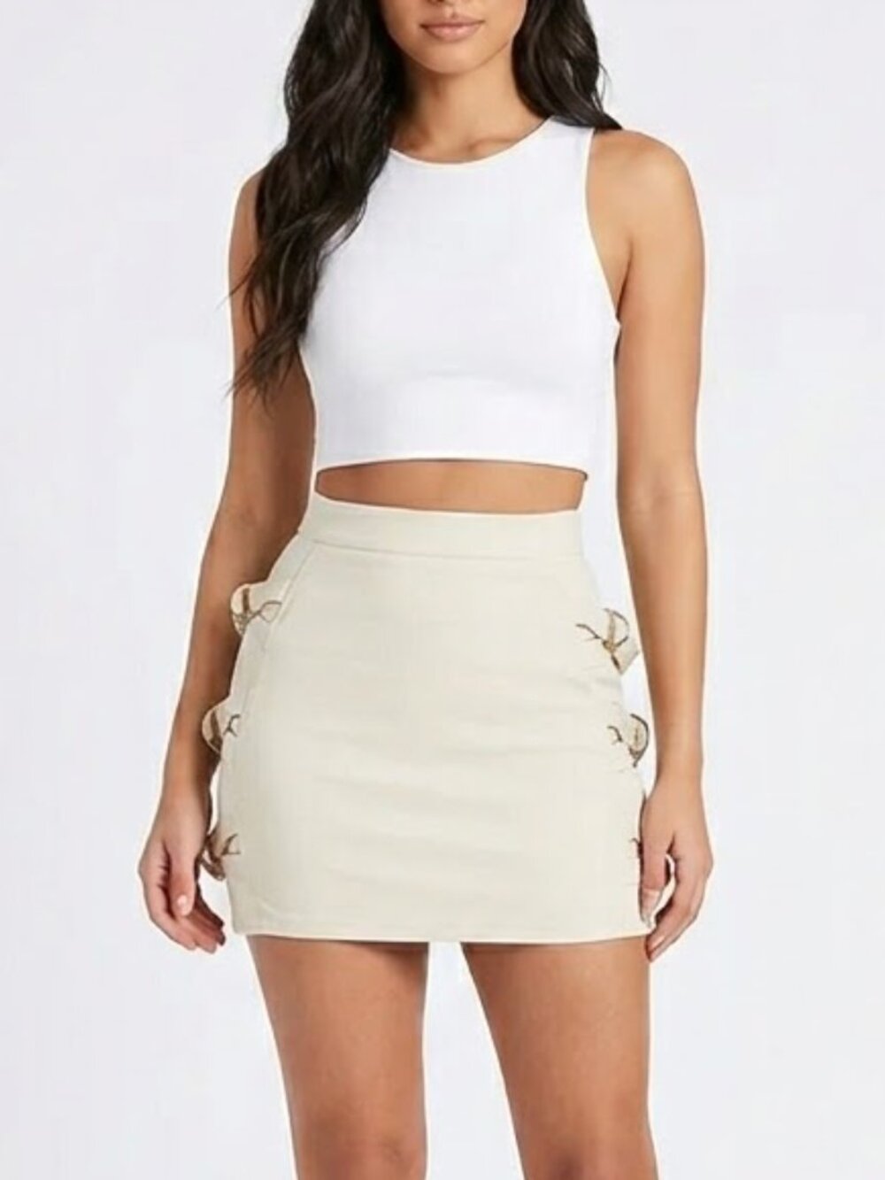 Oh Polly Suede Mini Skirt Size 4 NWT